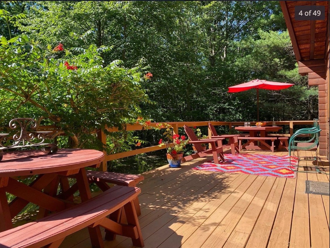 Summer deck in the Catskills..full of color!