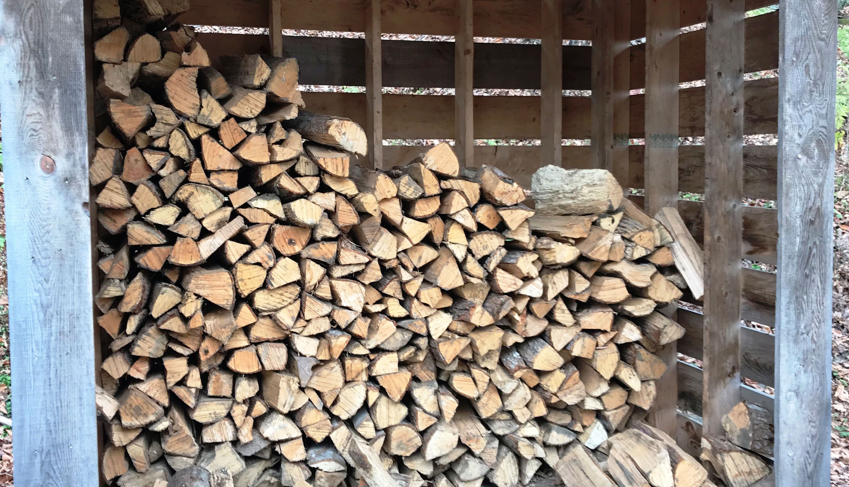 Plenty of wood for the fireplace!