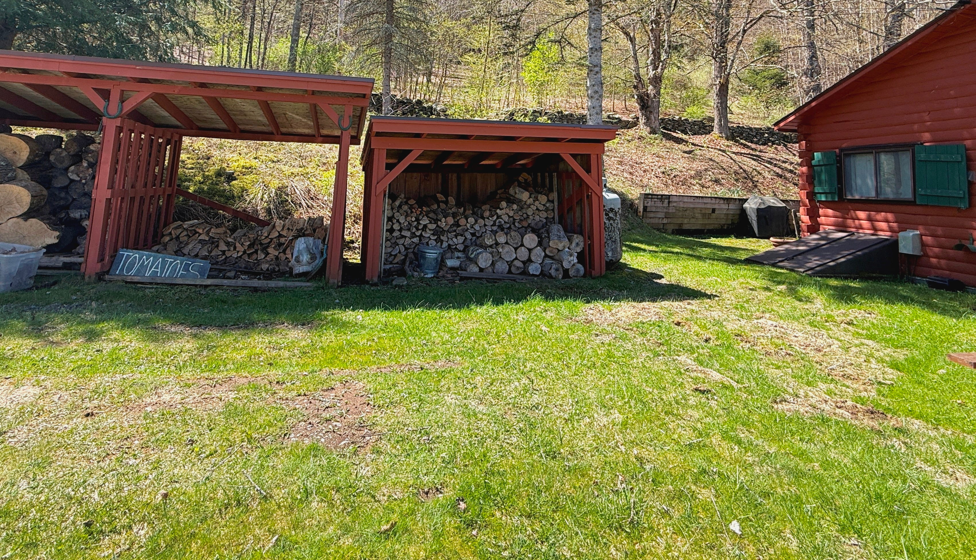 Plenty of wood for the wood stove and fire pit!